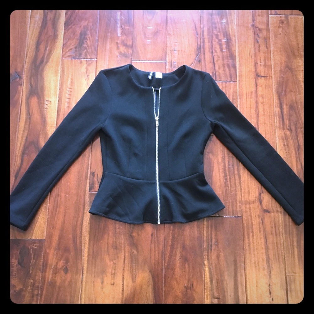 H&M Black Peplum Jacket
